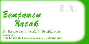 benjamin matok business card